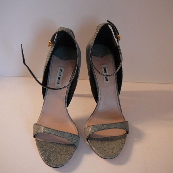 Rare Miu Miu Galauchat Stingray Exotic  Heels - Picture 2 of 5
